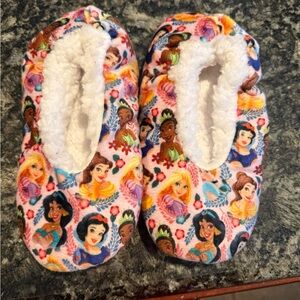Disney Kids Slippers with Princess Design - Pink and White